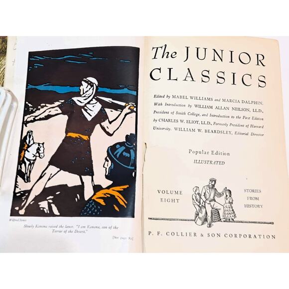 The Junior Classics Volume 8: Stories from History, Illustrated (1938 HC) - Picture 3 of 13